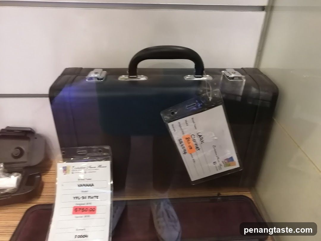 Musical Instrument Case with Price Tags