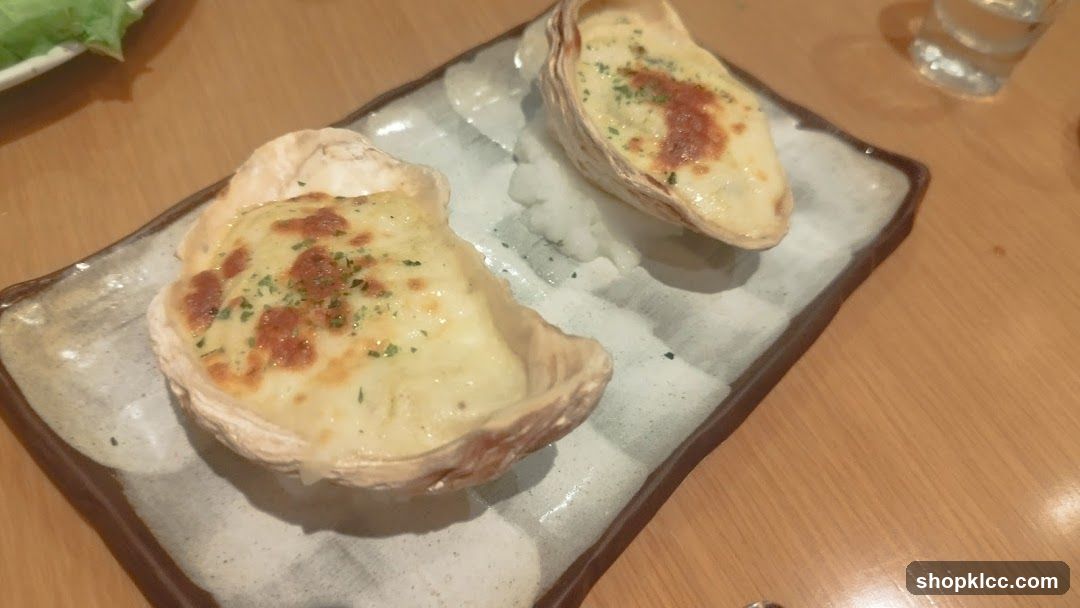 Baked Oysters with Cheese Topping