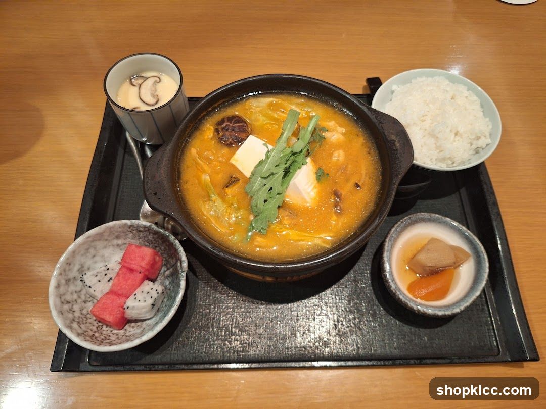 Korean-style stew meal set
