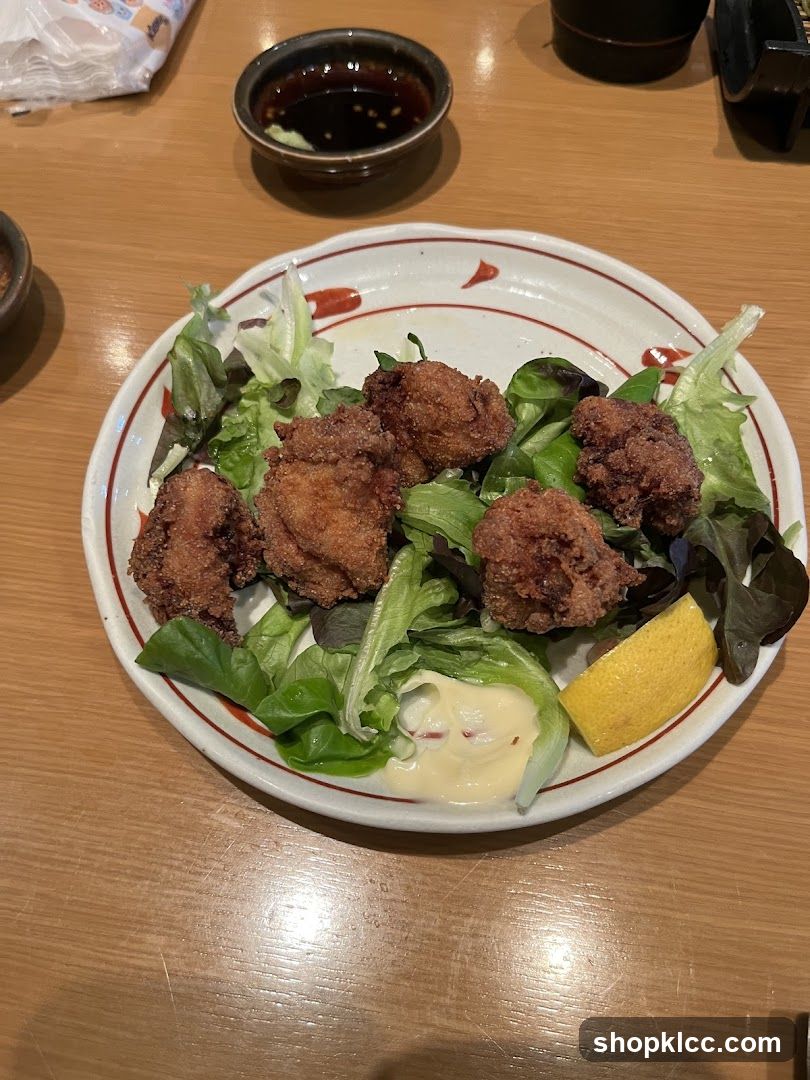 Fried Chicken Salad with Sauce