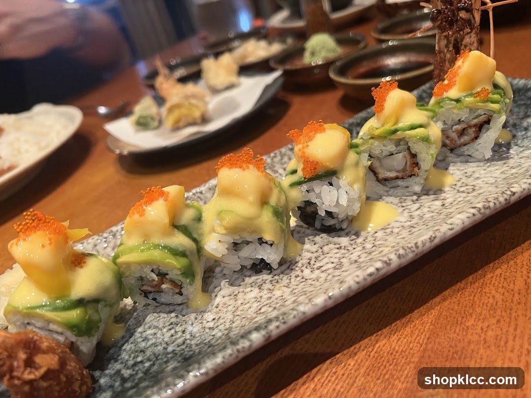 Sushi Platter with Avocado and Sauce