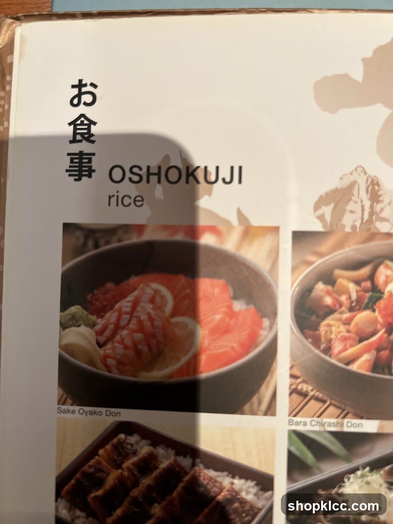 Oshokuji Rice Menu Page