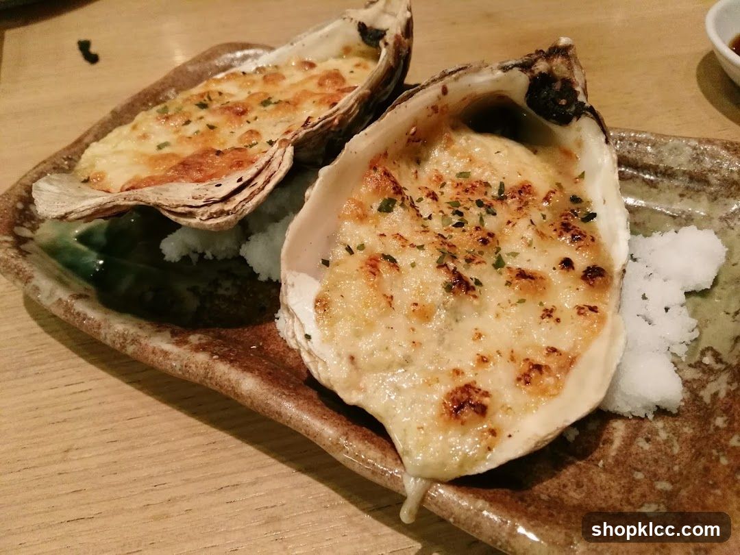 Baked Oysters with Cheese Topping