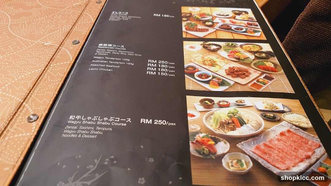 Wagyu Shabu Menu Page