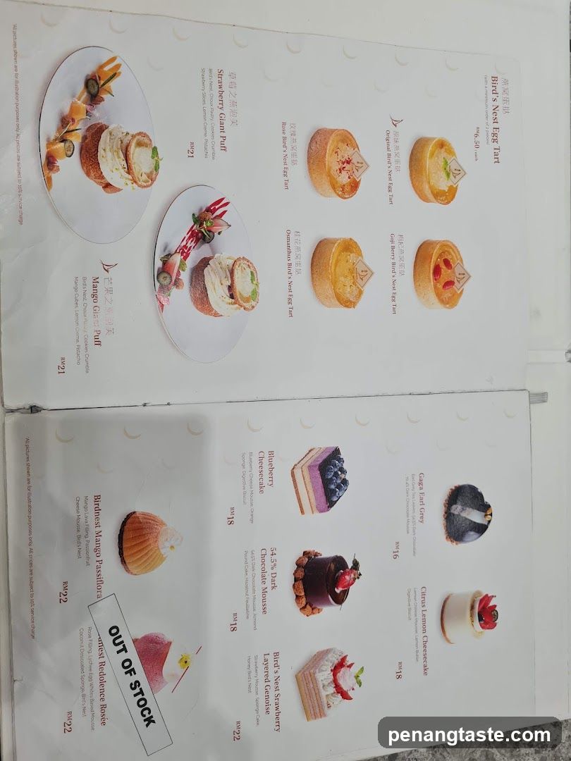 Dessert Menu