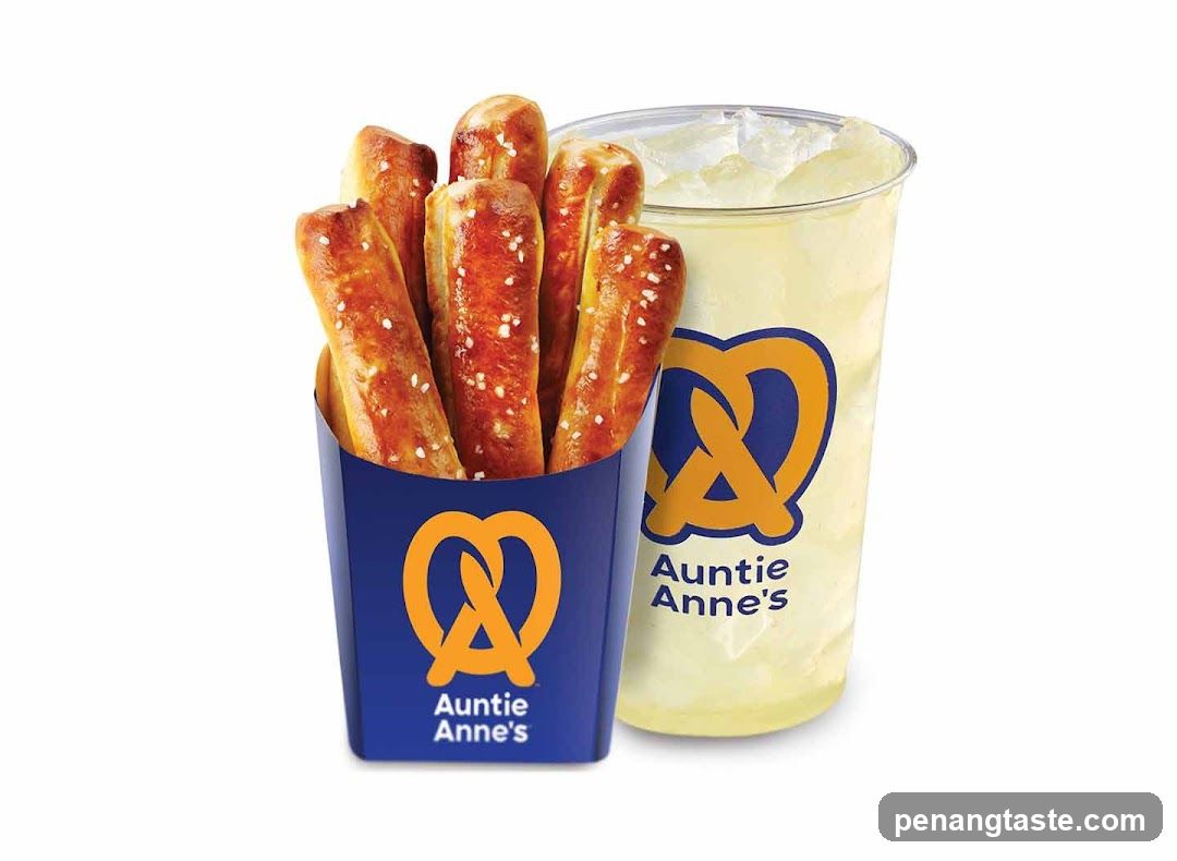 Auntie Anne's Pretzel Bites and Drink