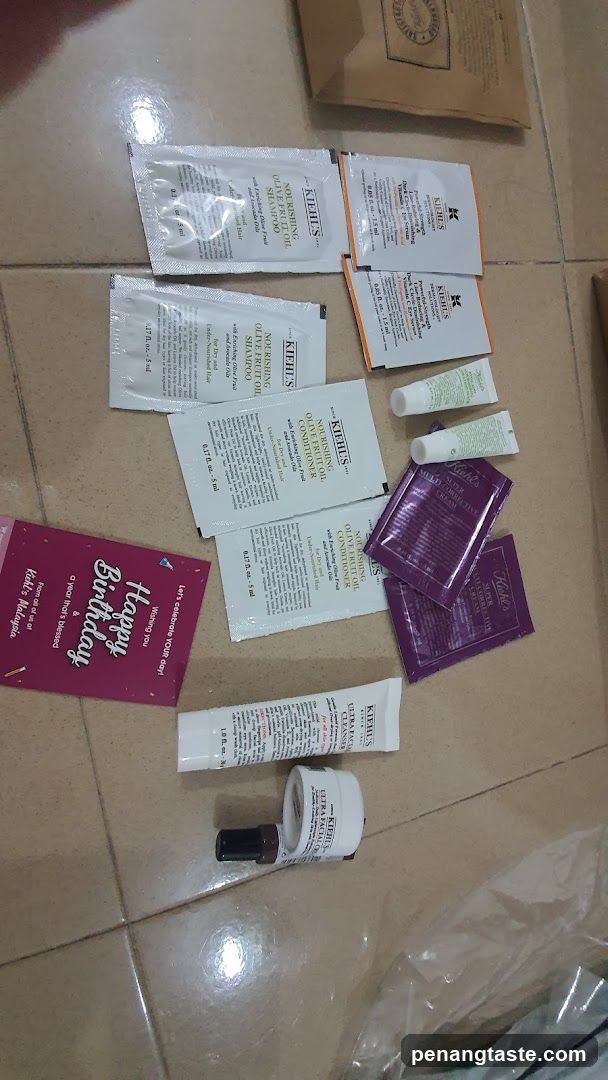 Kiehl's Samples and Birthday Card