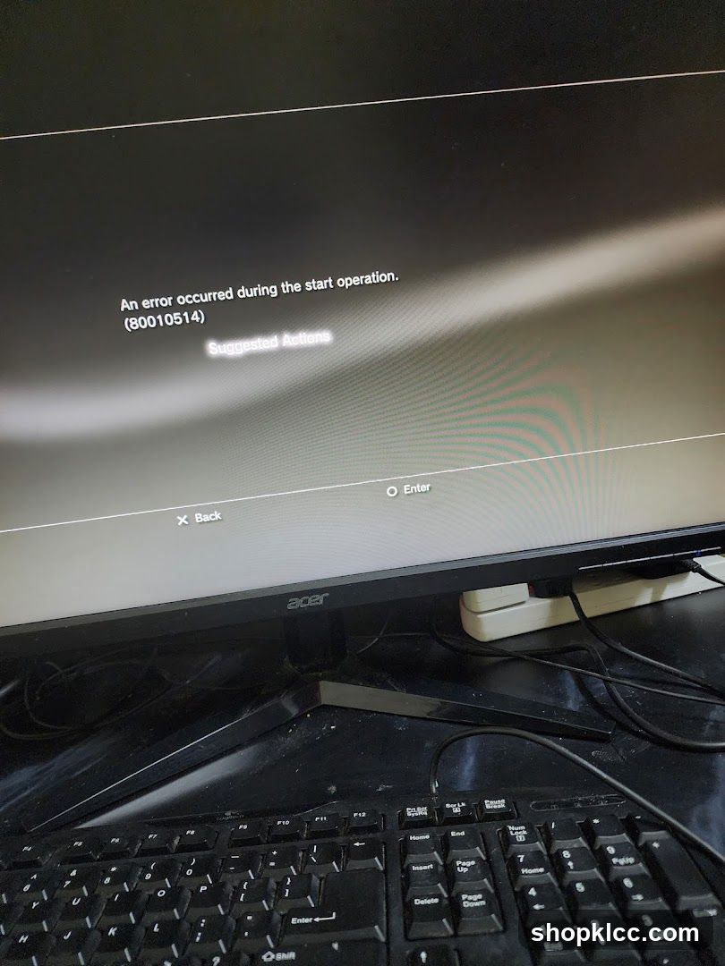 Error Message on Screen