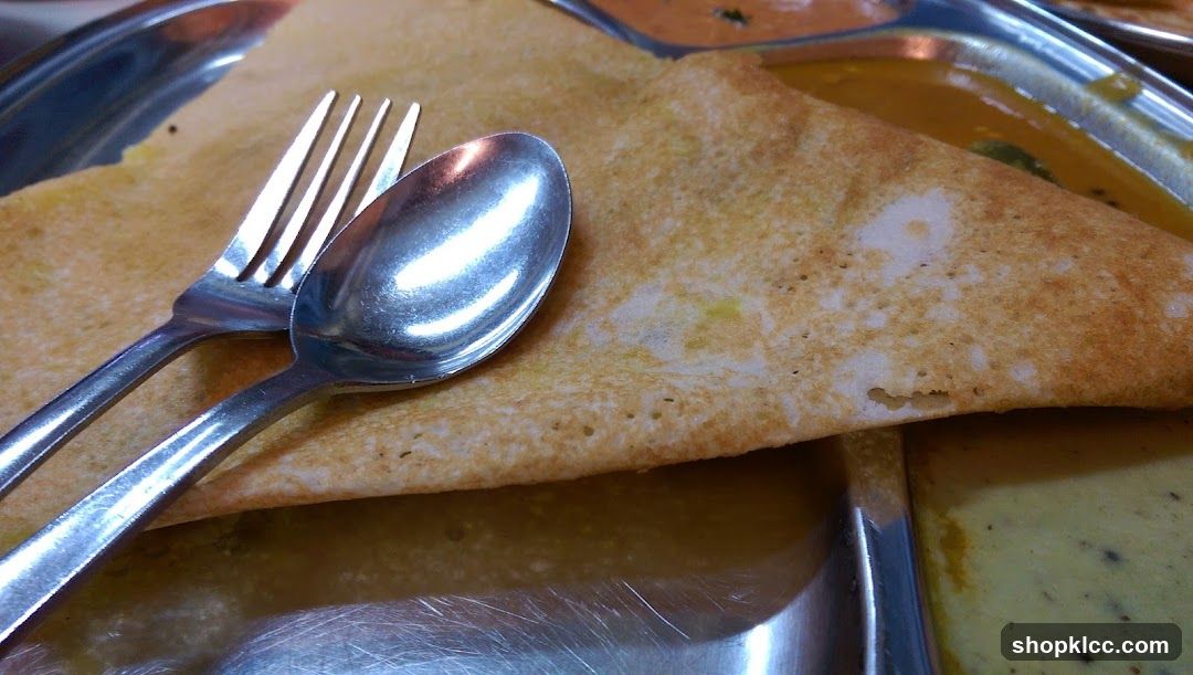 Dosa with Sambar and Chutney