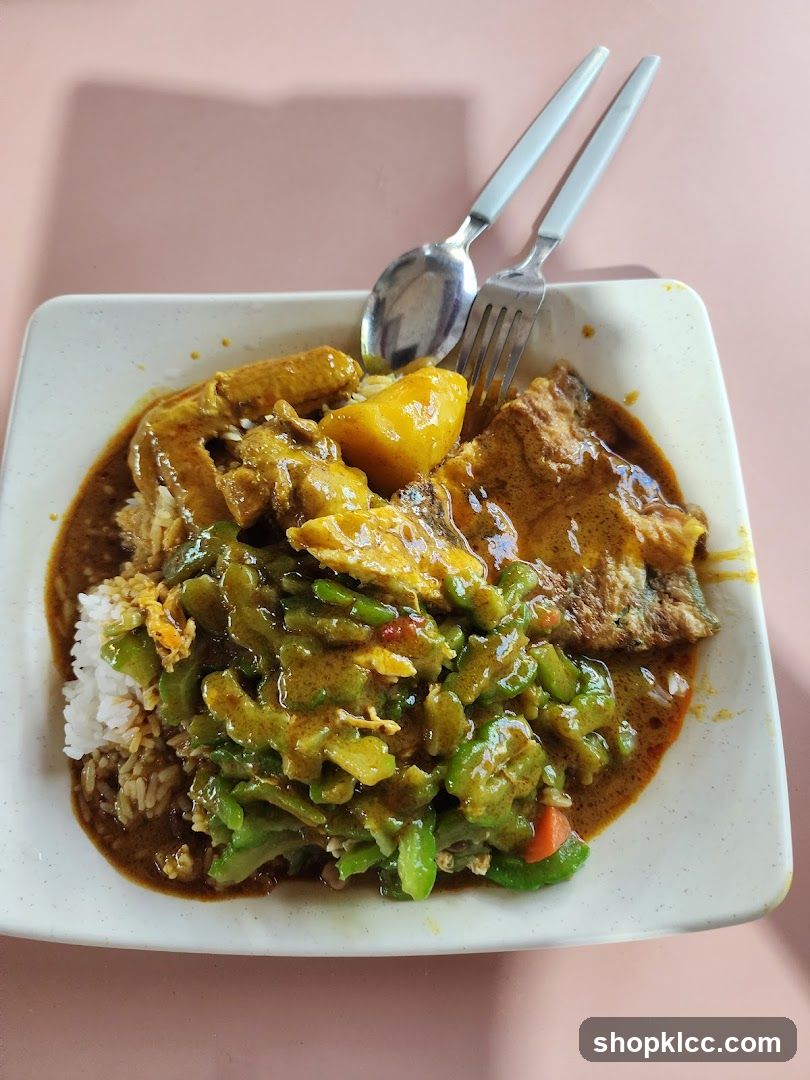Curry Rice with Bitter Gourd and Chicken