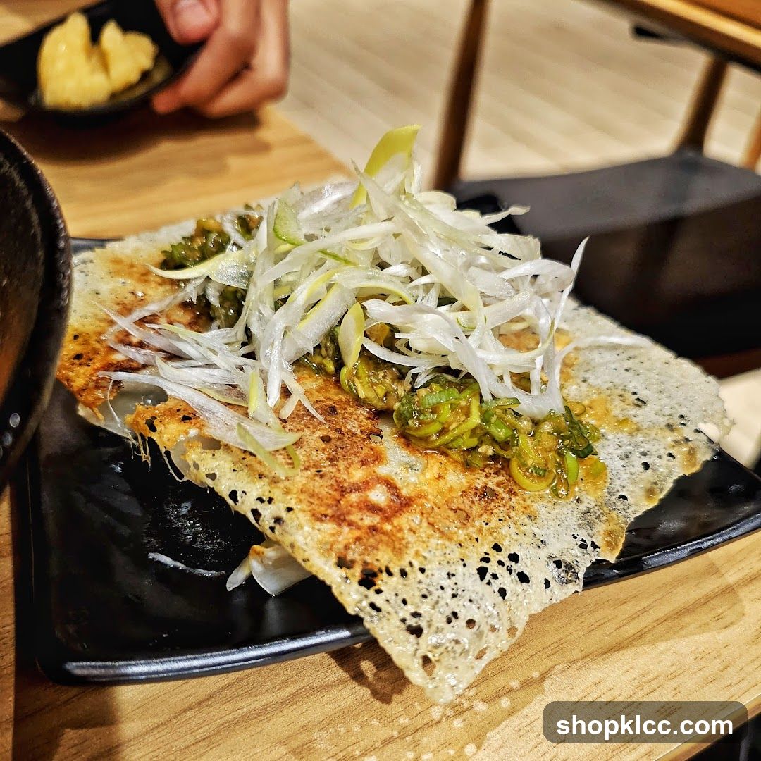 Crispy Gyoza Skin with Toppings