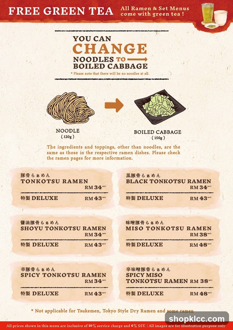 Ramen Menu
