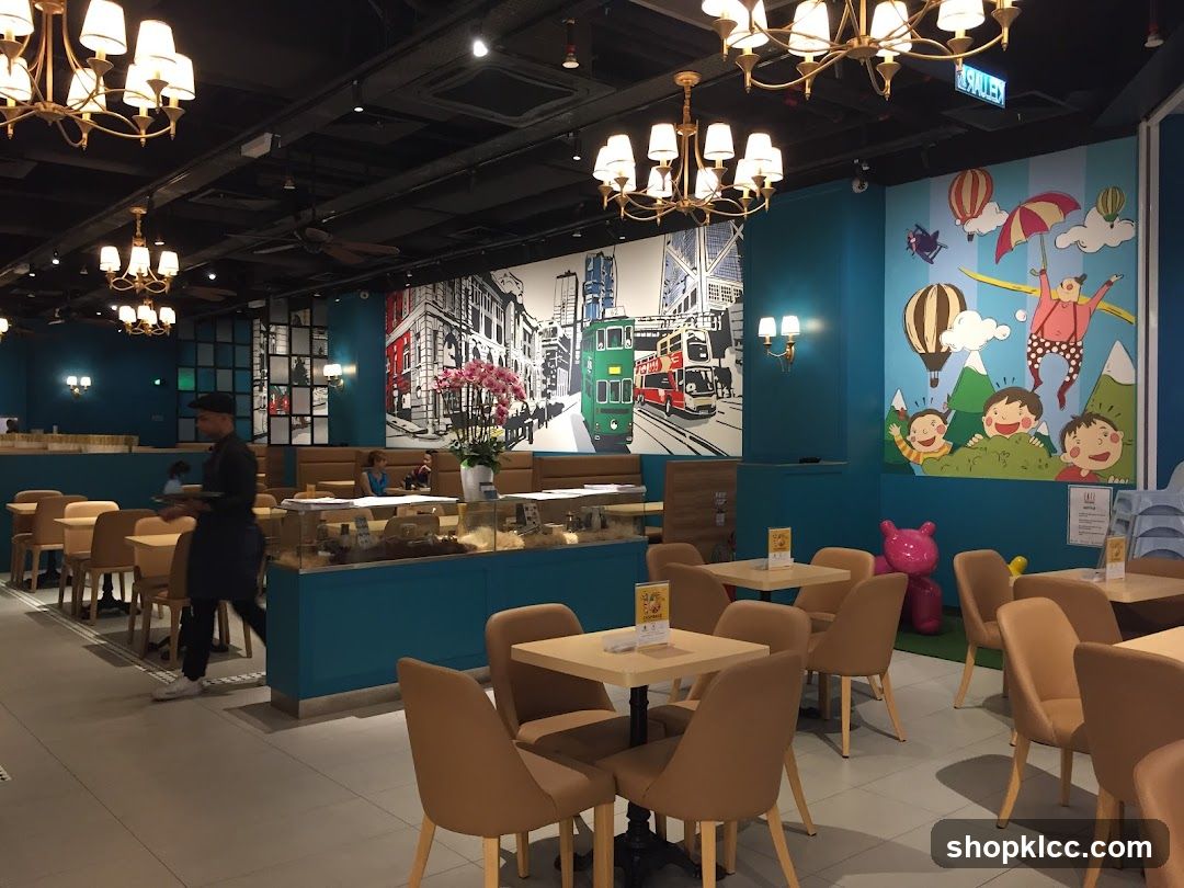 Restaurant Interior with Themed Wall Art