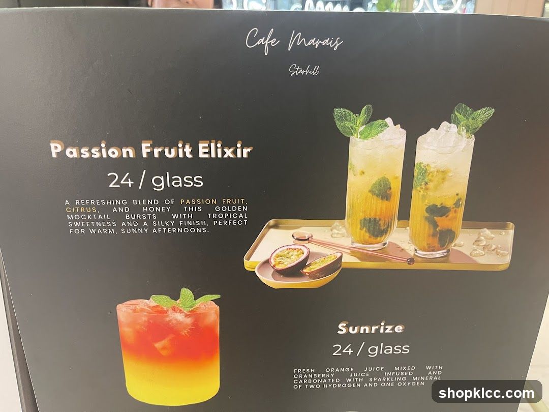 Cafe Marais - Drink Menu Board