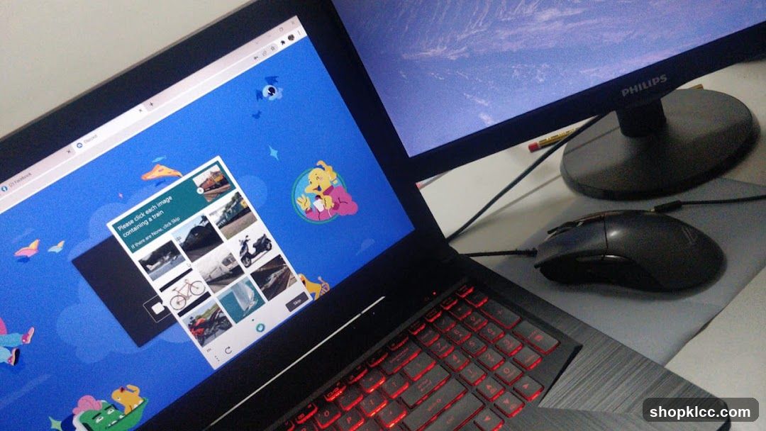 Laptop and Monitor Setup
