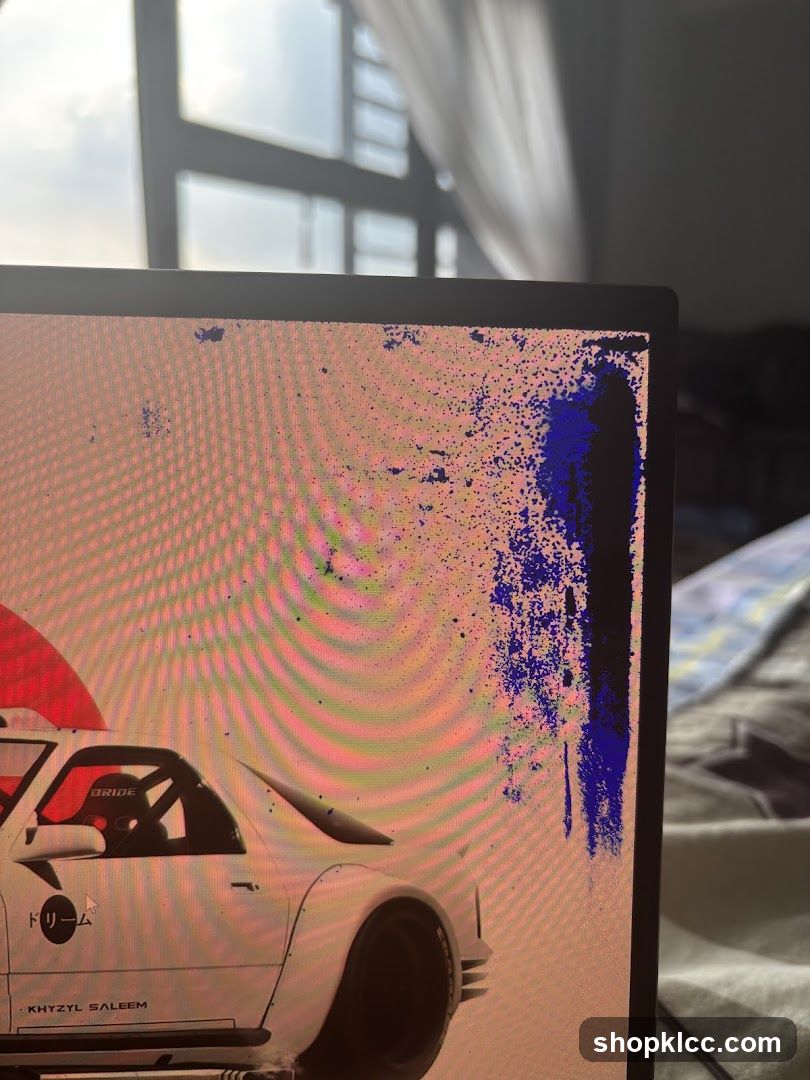 Car poster on screen