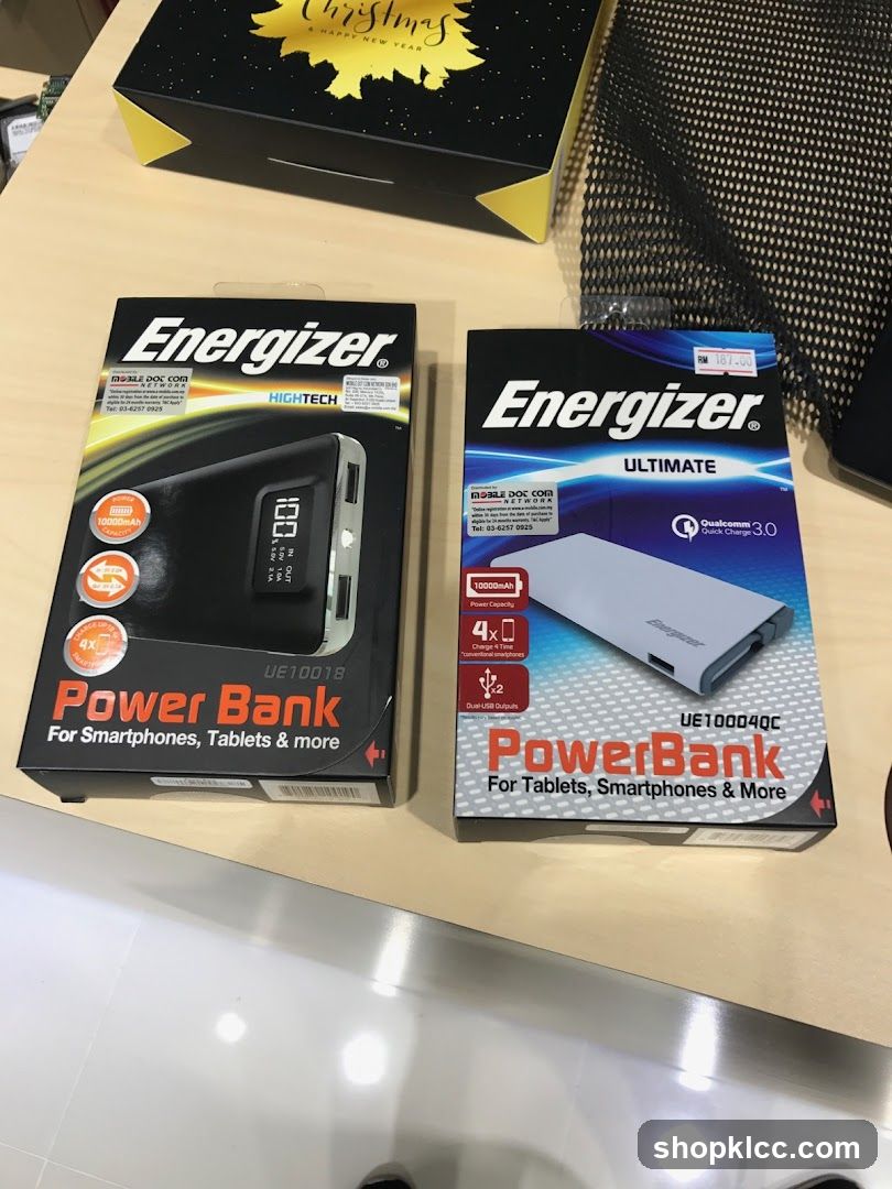 Energizer Power Bank Products Display