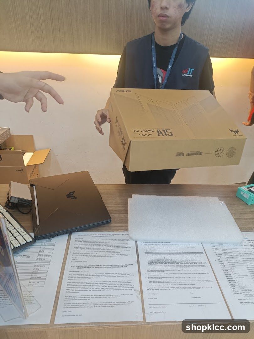 Laptop Unboxing Scene