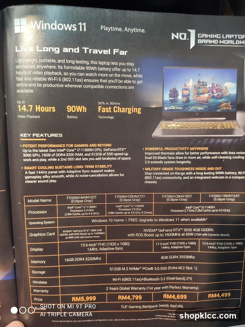 ASUS TUF Gaming Laptop Advertisement
