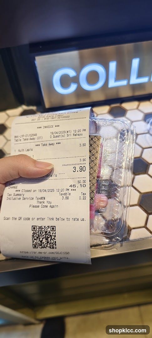 Receipt and Takeaway Container
