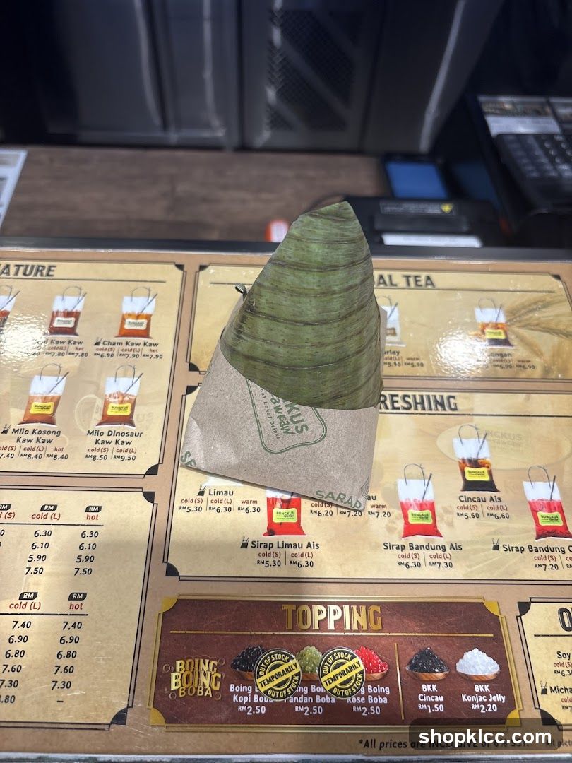 Boba Tea Menu Display with Zongzi