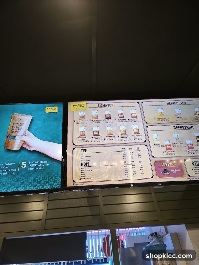 Bungkus Coffee Menu Board