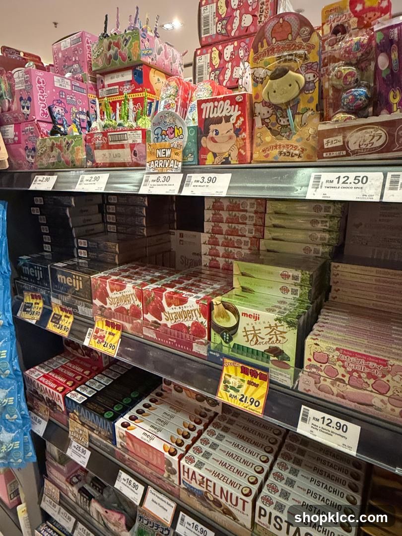 Assortment of Japanese Candies and Chocolates