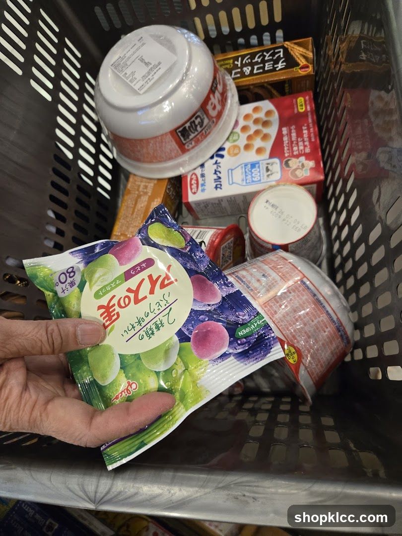 Groceries in a shopping basket