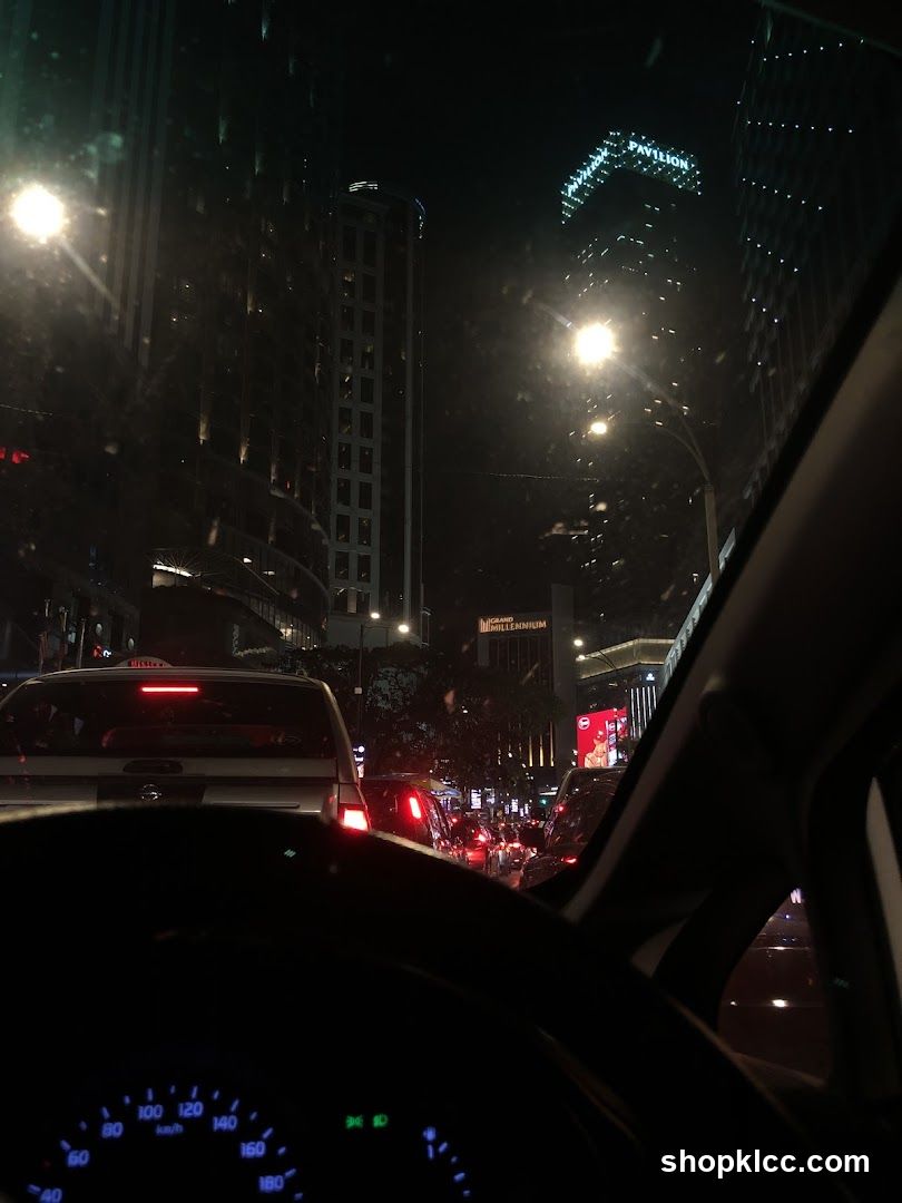 City Street at Night with Traffic