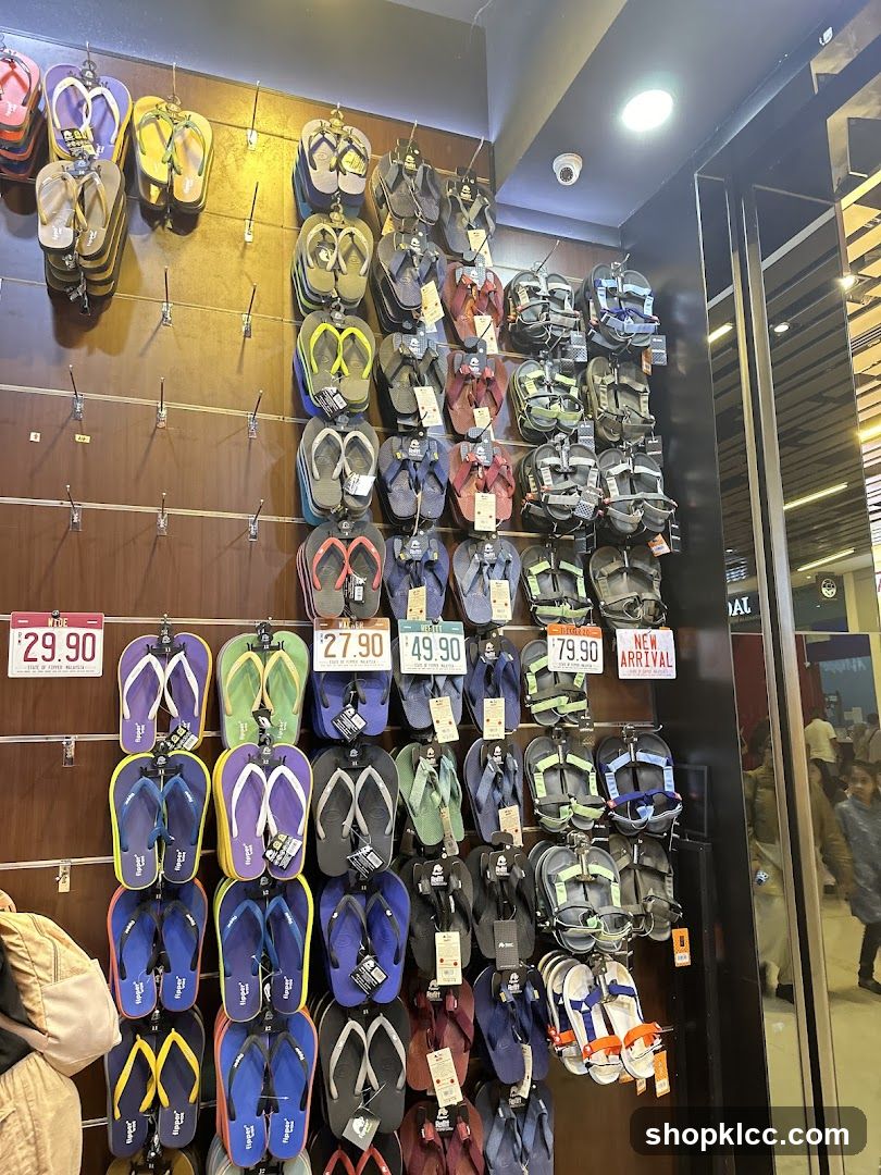 Flip-flops and Sandals Display
