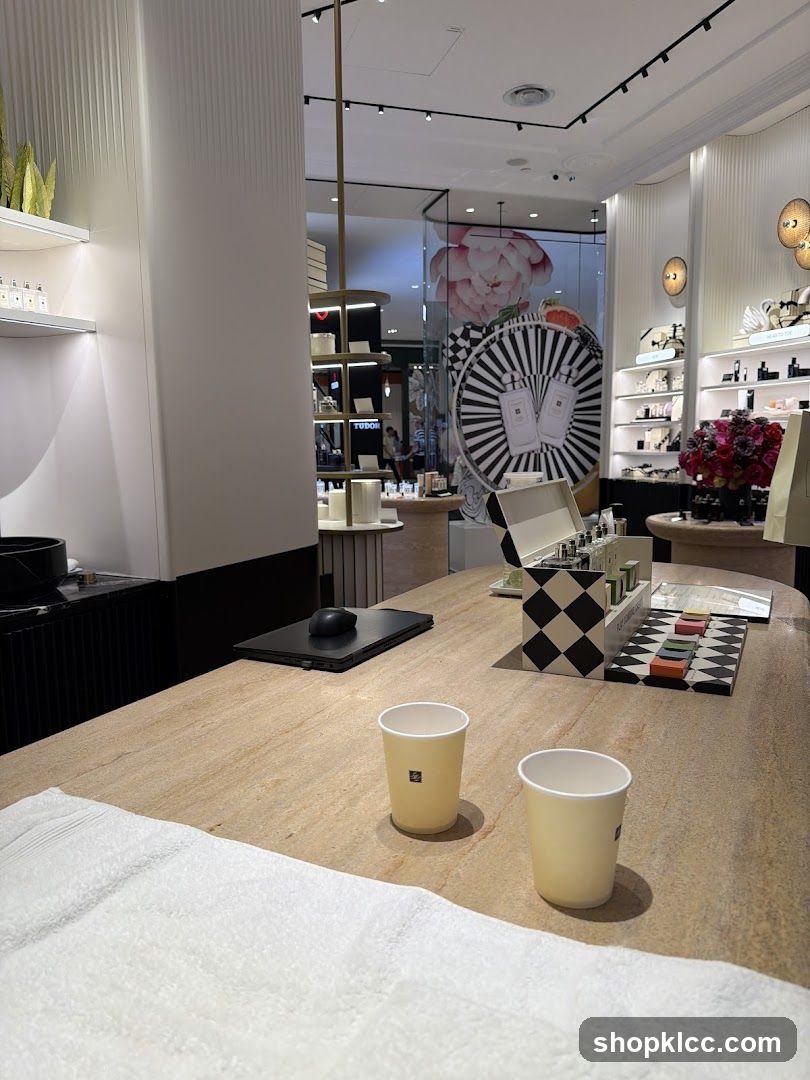 Interior of a luxury retail store