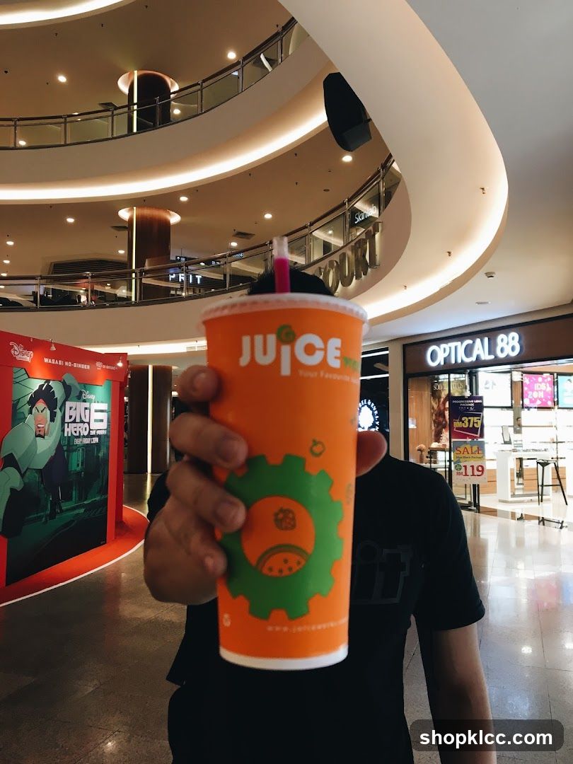 Juice cup in mall