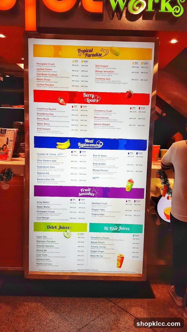 Juice Menu