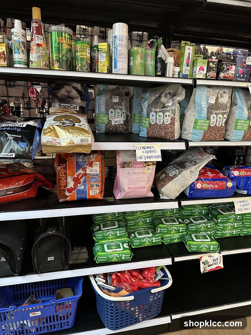 Pet Supplies on Shelves