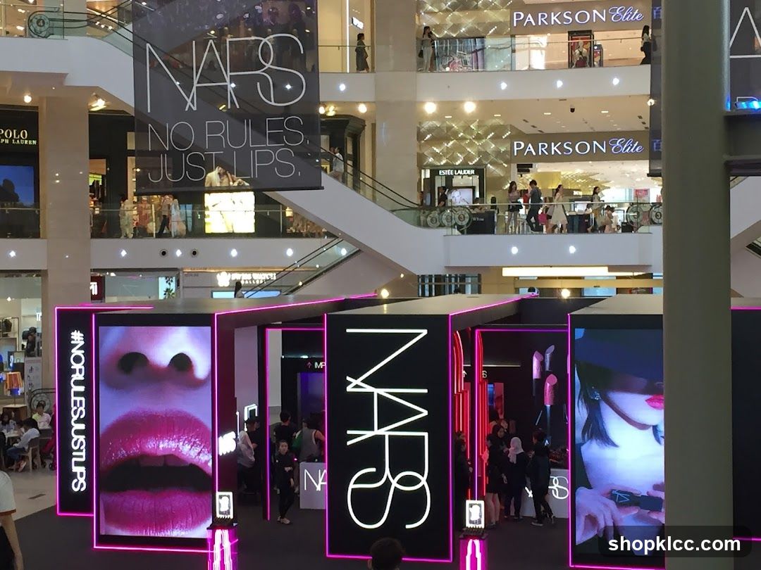 NARS Cosmetics Pop-Up Display in Shopping Mall