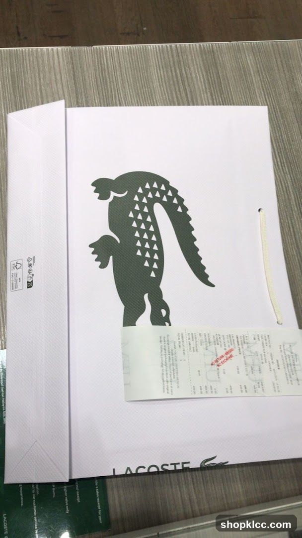Lacoste Shopping Bag with Receipt