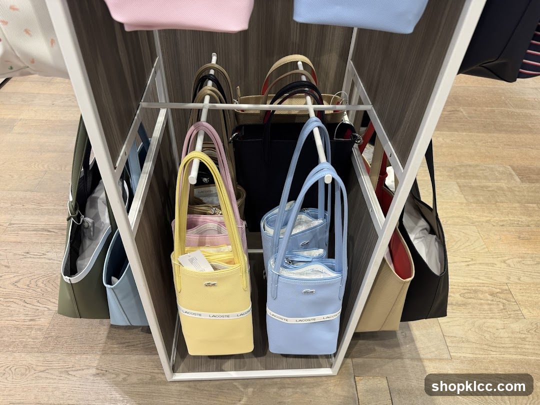 Lacoste Handbag Display