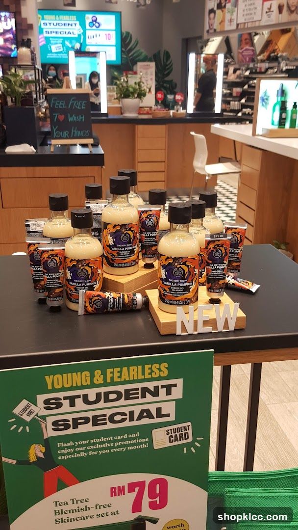 The Body Shop Student Special Display
