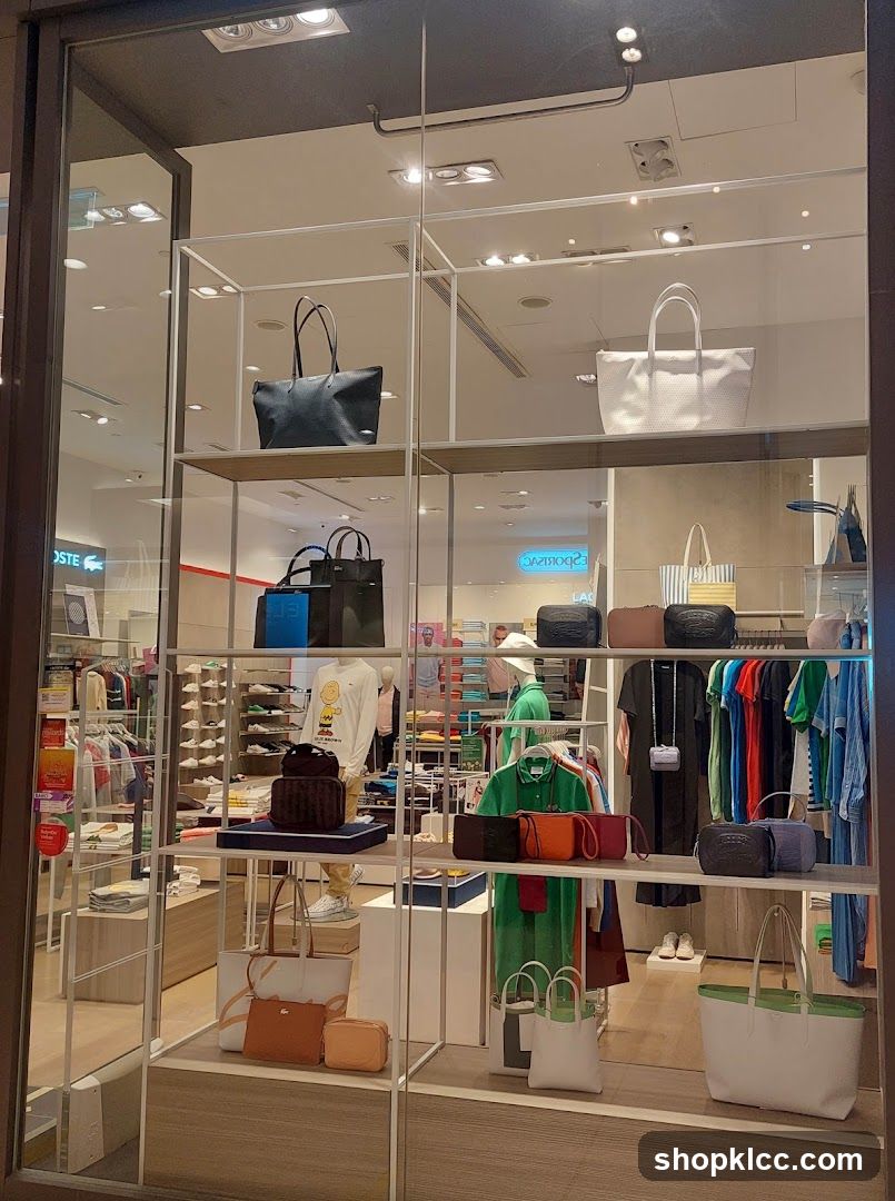 Storefront Display with Handbags and Clothing