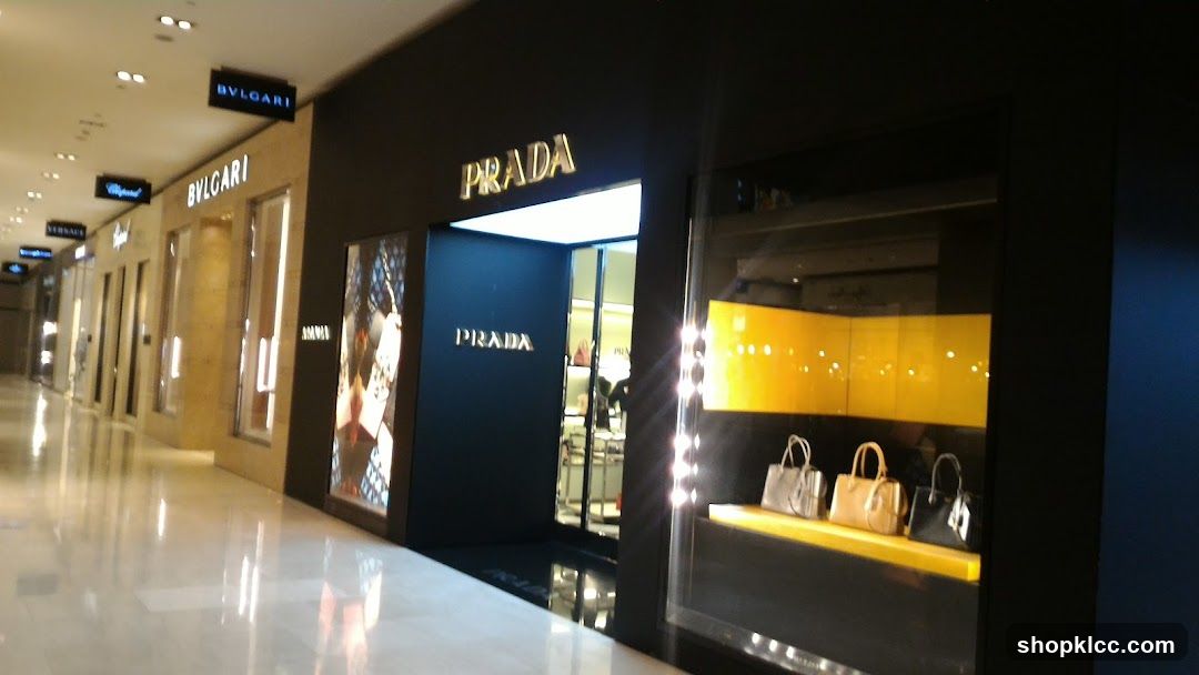 Luxury Storefronts in Mall Corridor