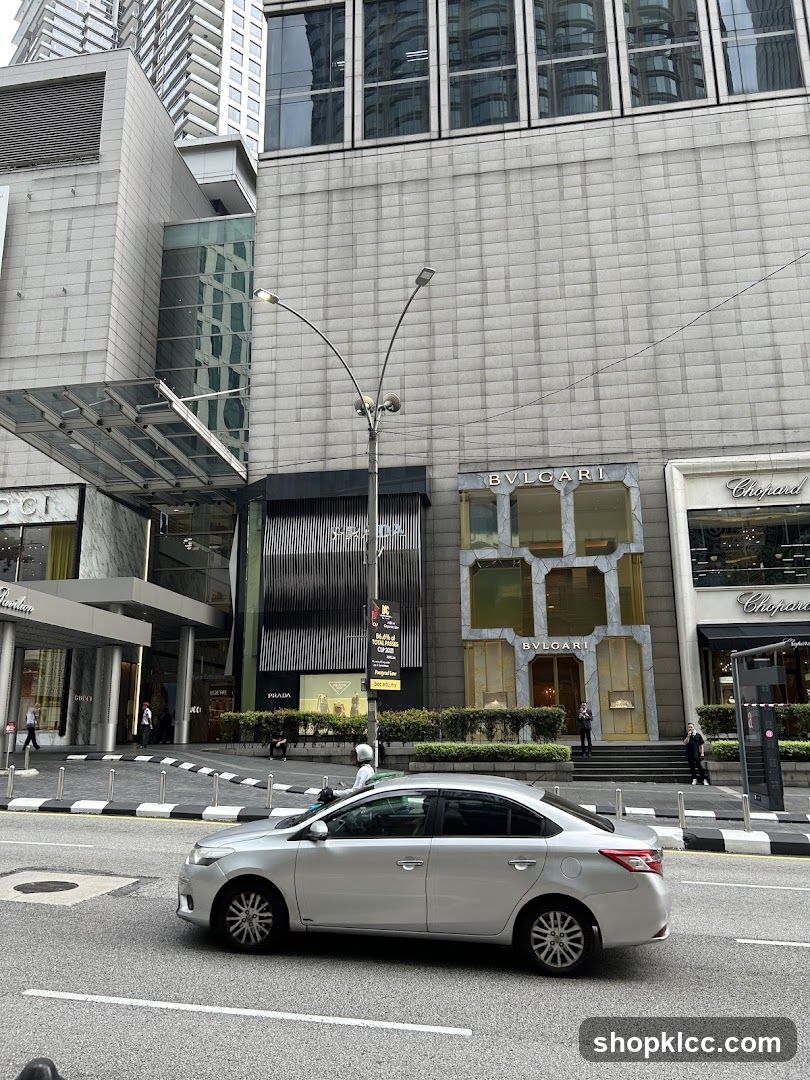 Urban Street Scene with Luxury Stores