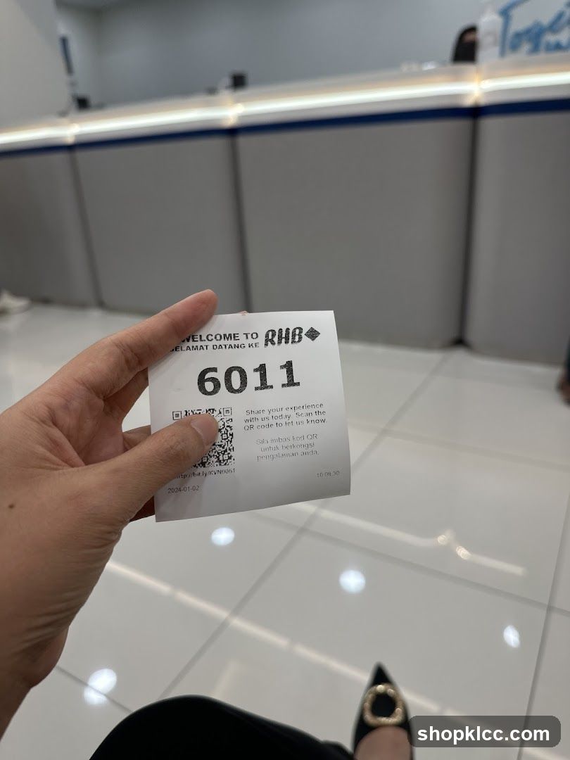 Waiting Number Ticket