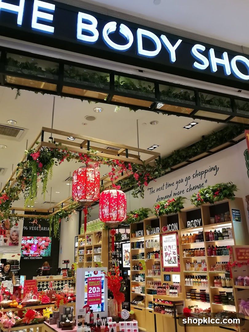 The Body Shop Interior with Festive Decorations