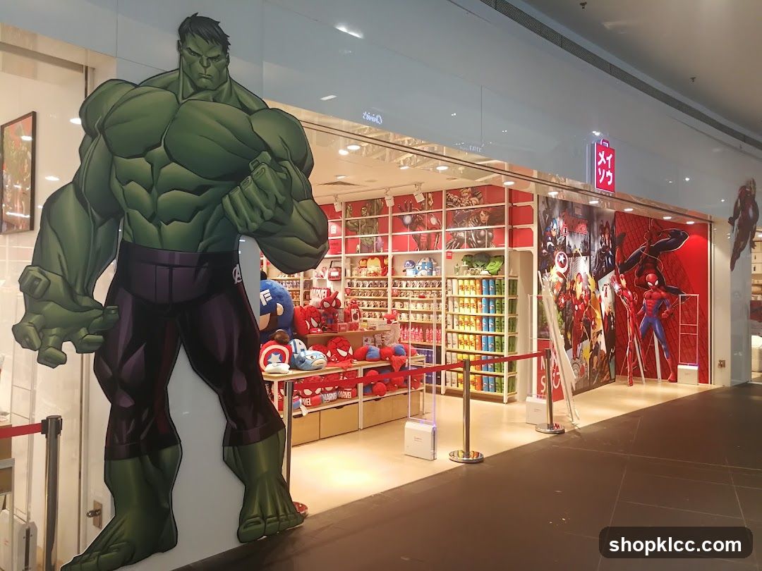 Marvel-themed store interior