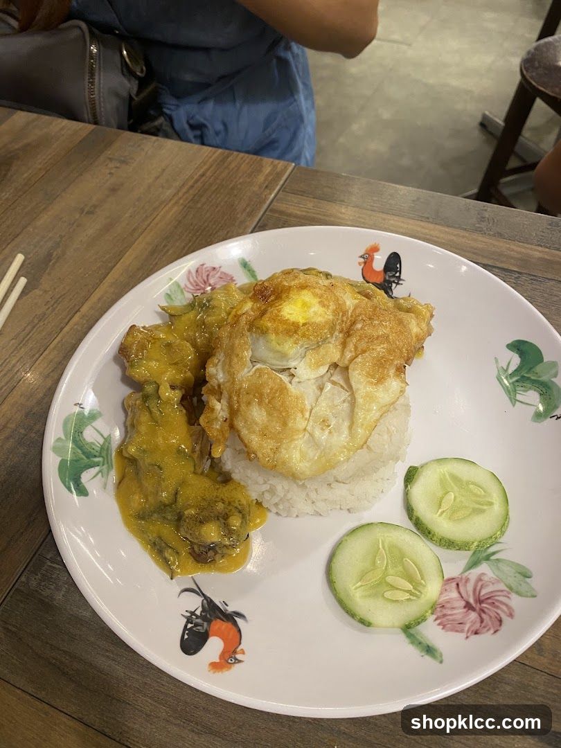 Curry Chicken Rice with Fried Egg