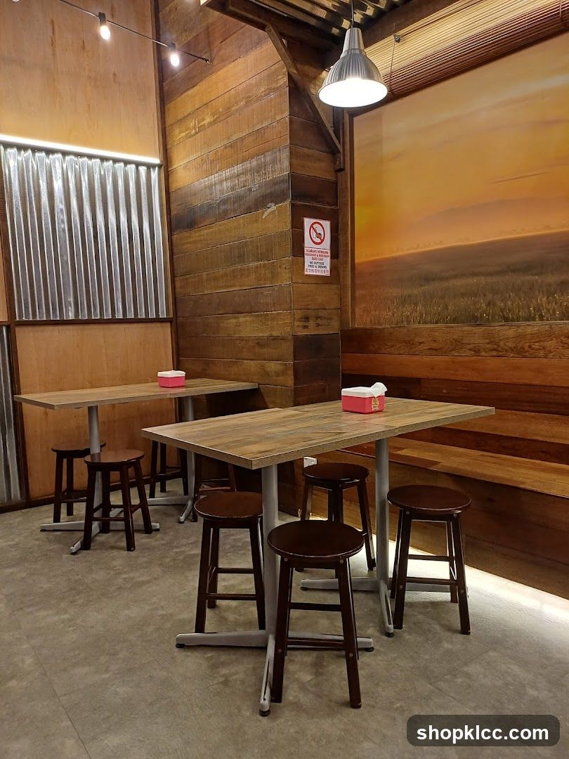 Restaurant Interior with Wooden Accents