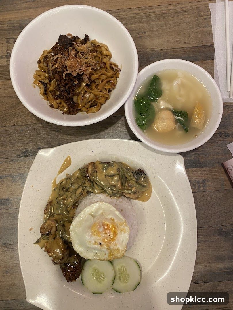 Oyster Mee Goreng and Rice Set