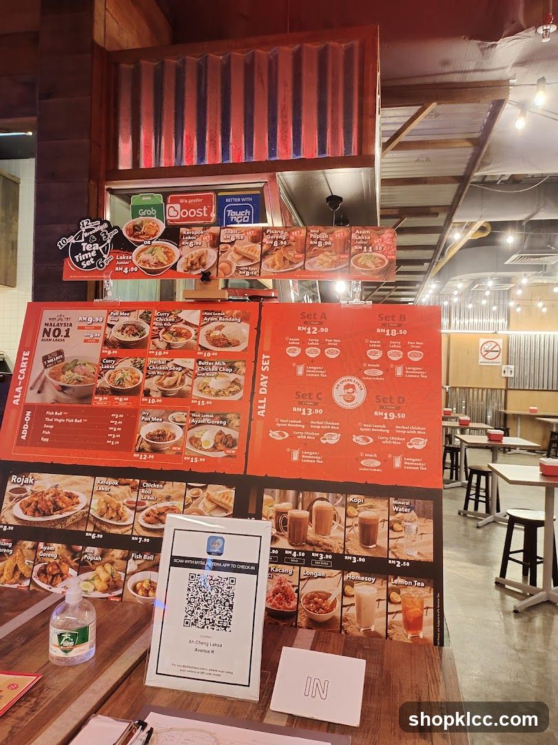 Restaurant Menu Display