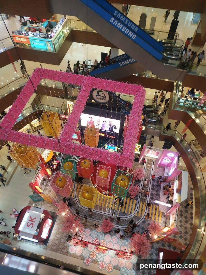 Mall Interior with Festive Decorations