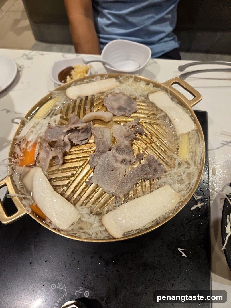 Grill Pan with Meat and Vegetables